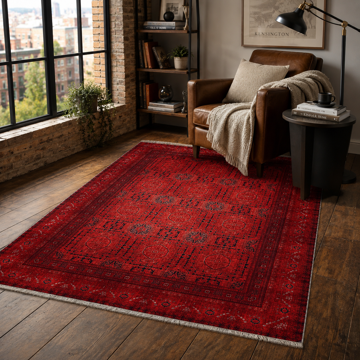 RW7136 washable chenille rug texture and pattern detail