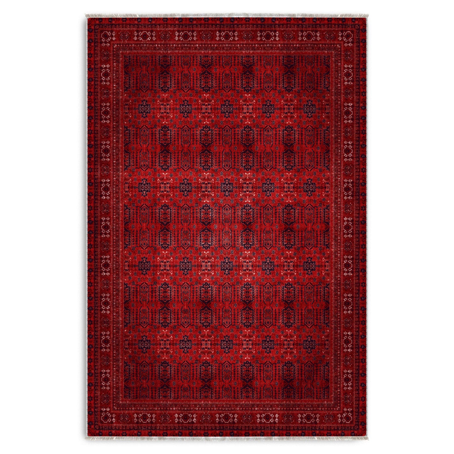 RW7137 washable chenille area rug viewed from above
