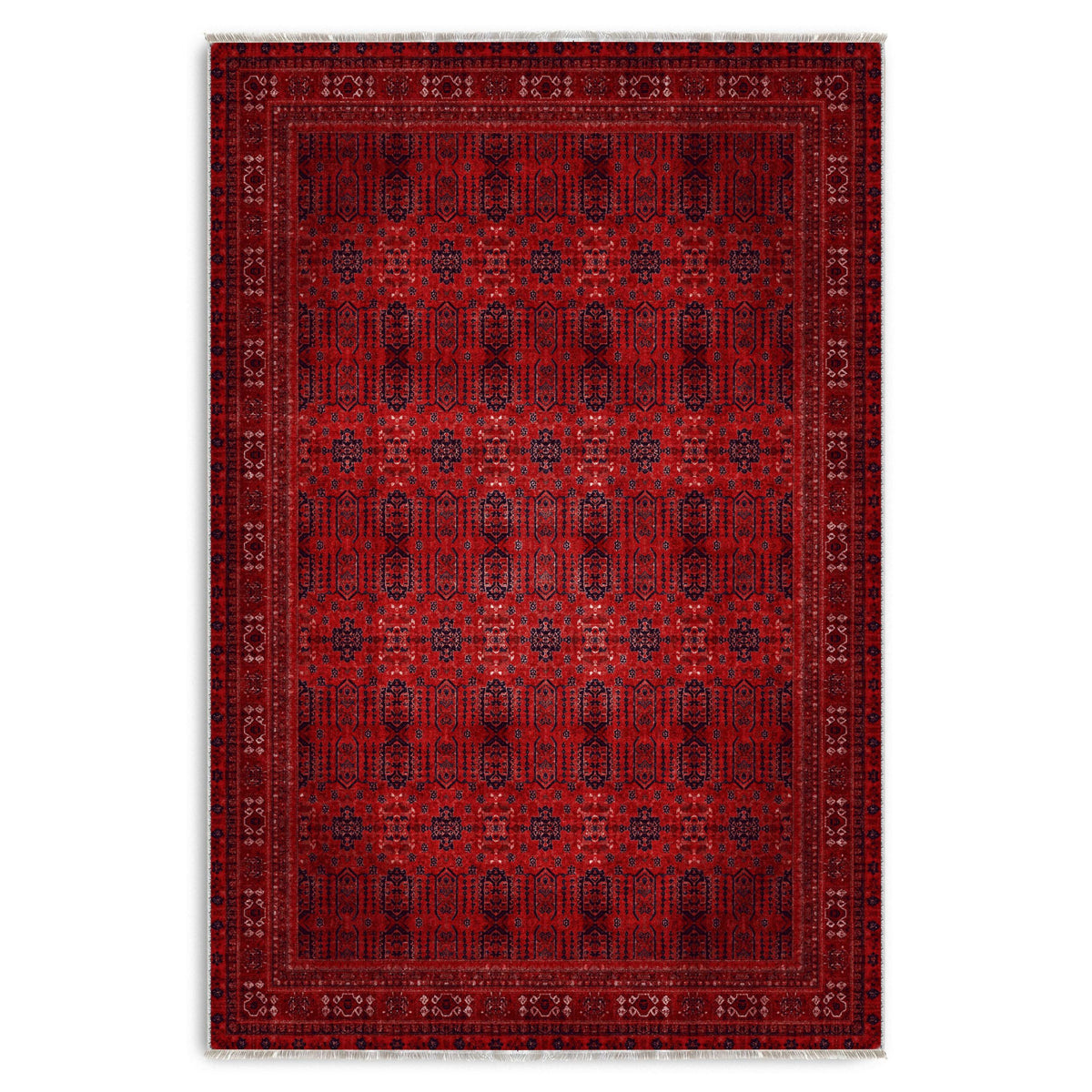 RW7137 washable chenille area rug viewed from above