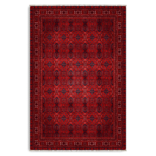 RW7137 washable chenille area rug viewed from above