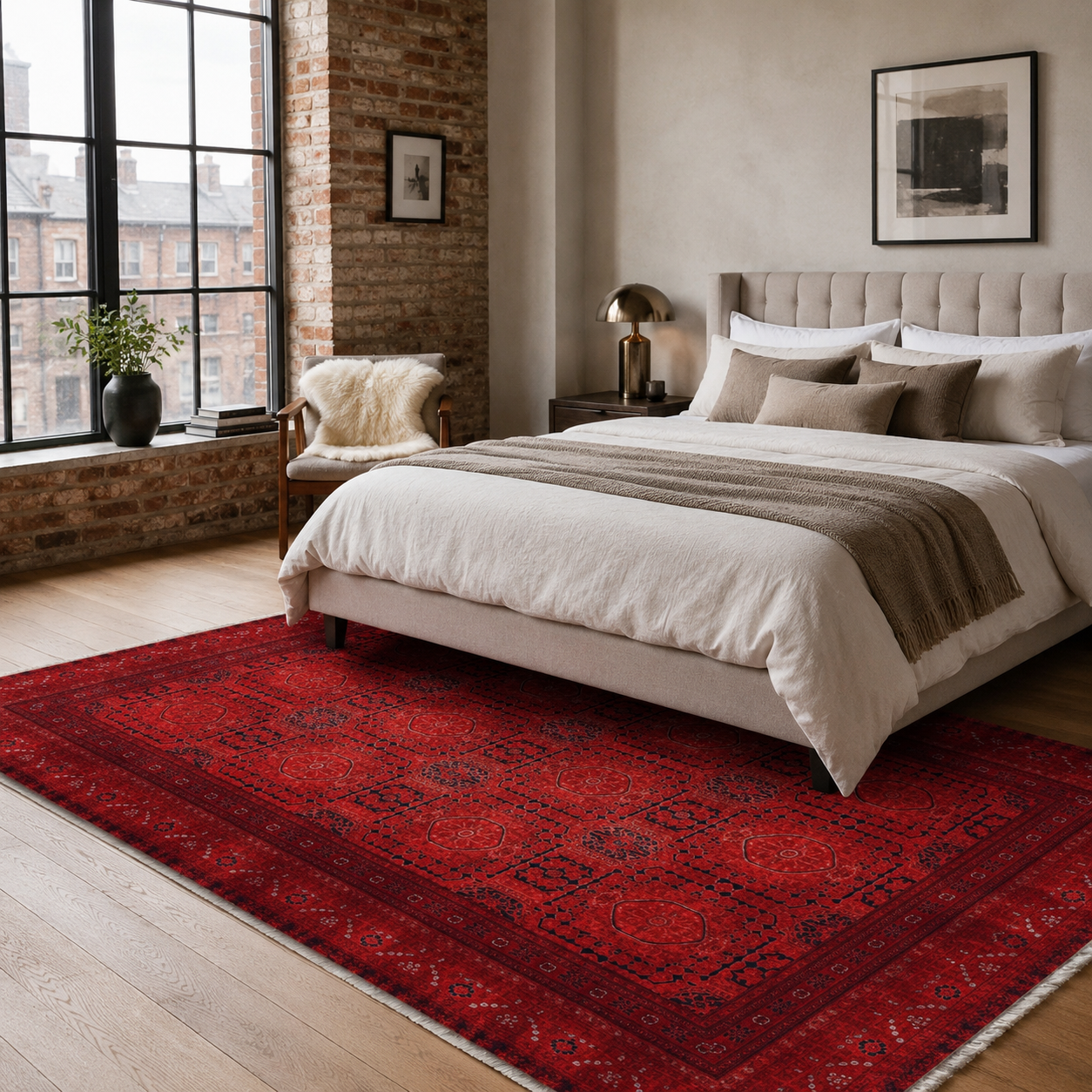 RW7137 washable chenille rug texture and pattern detail