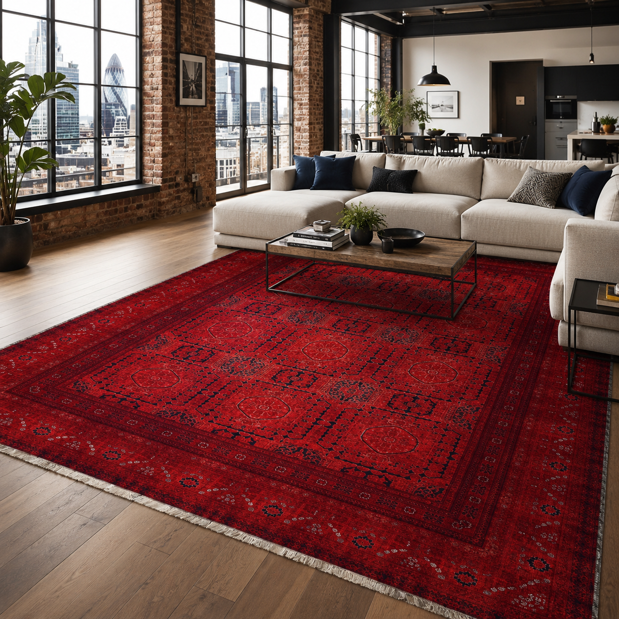 RW7137 washable chenille rug texture and pattern detail