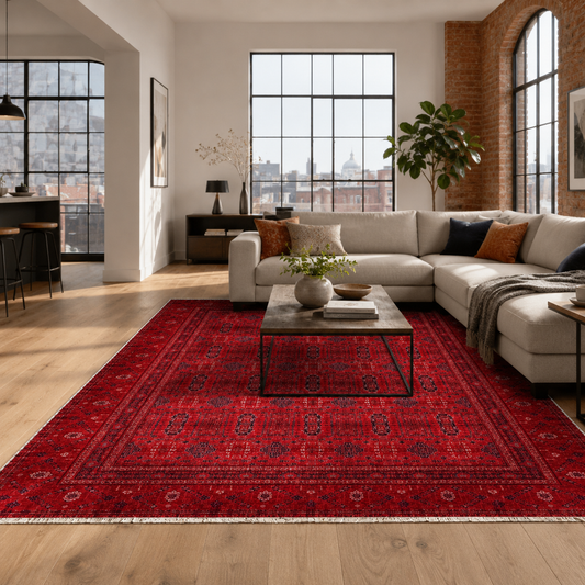 RW7138 washable chenille rug texture and pattern detail