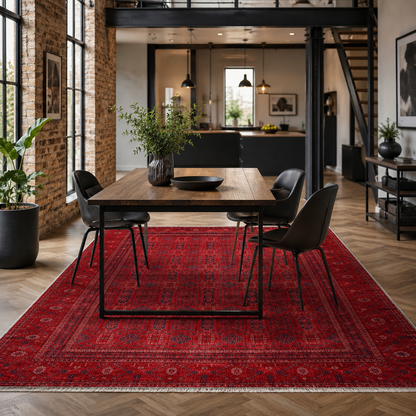 RW7138 washable chenille rug texture and pattern detail
