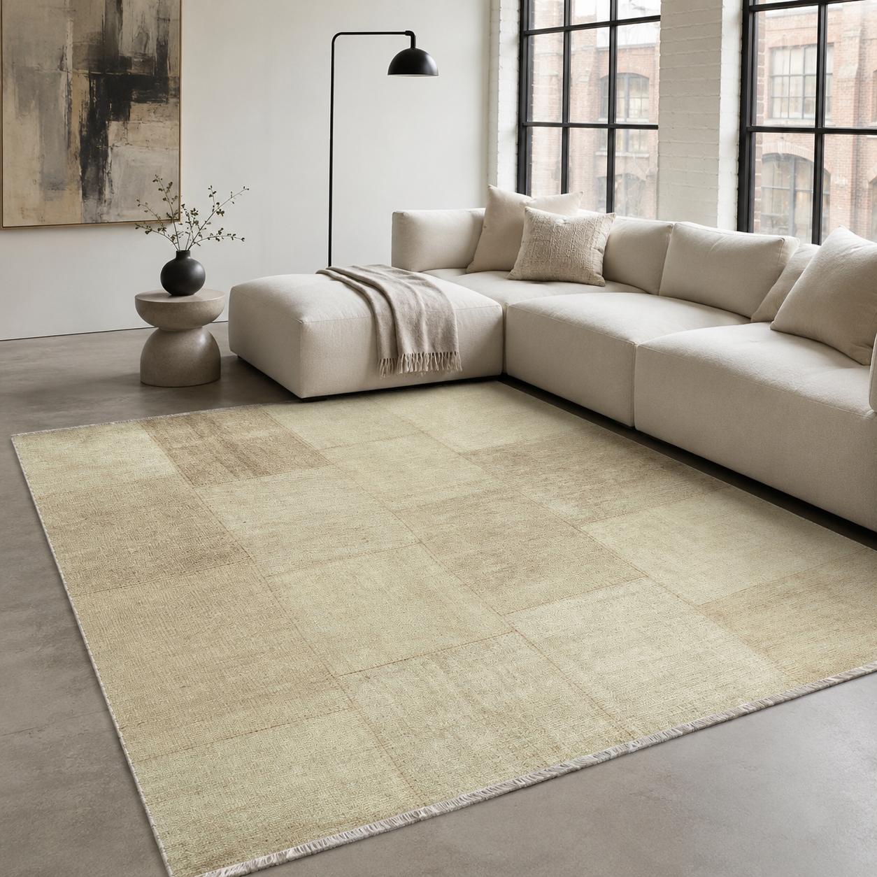 RW7139 washable chenille rug texture and pattern detail