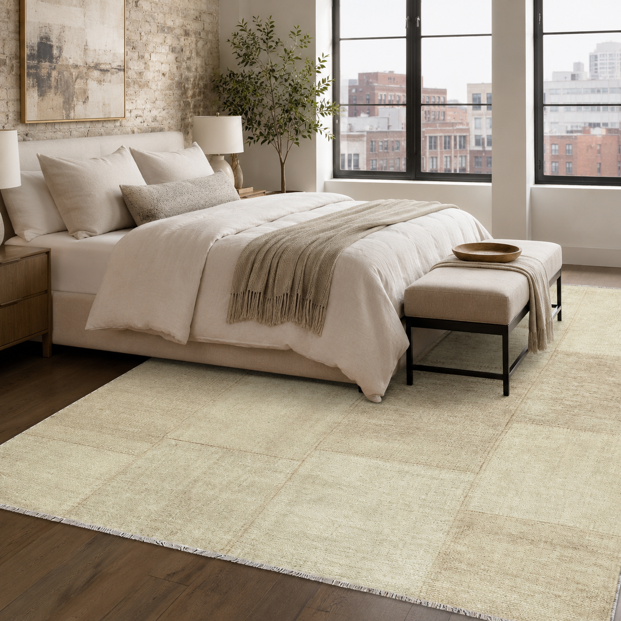 RW7139 washable chenille rug texture and pattern detail