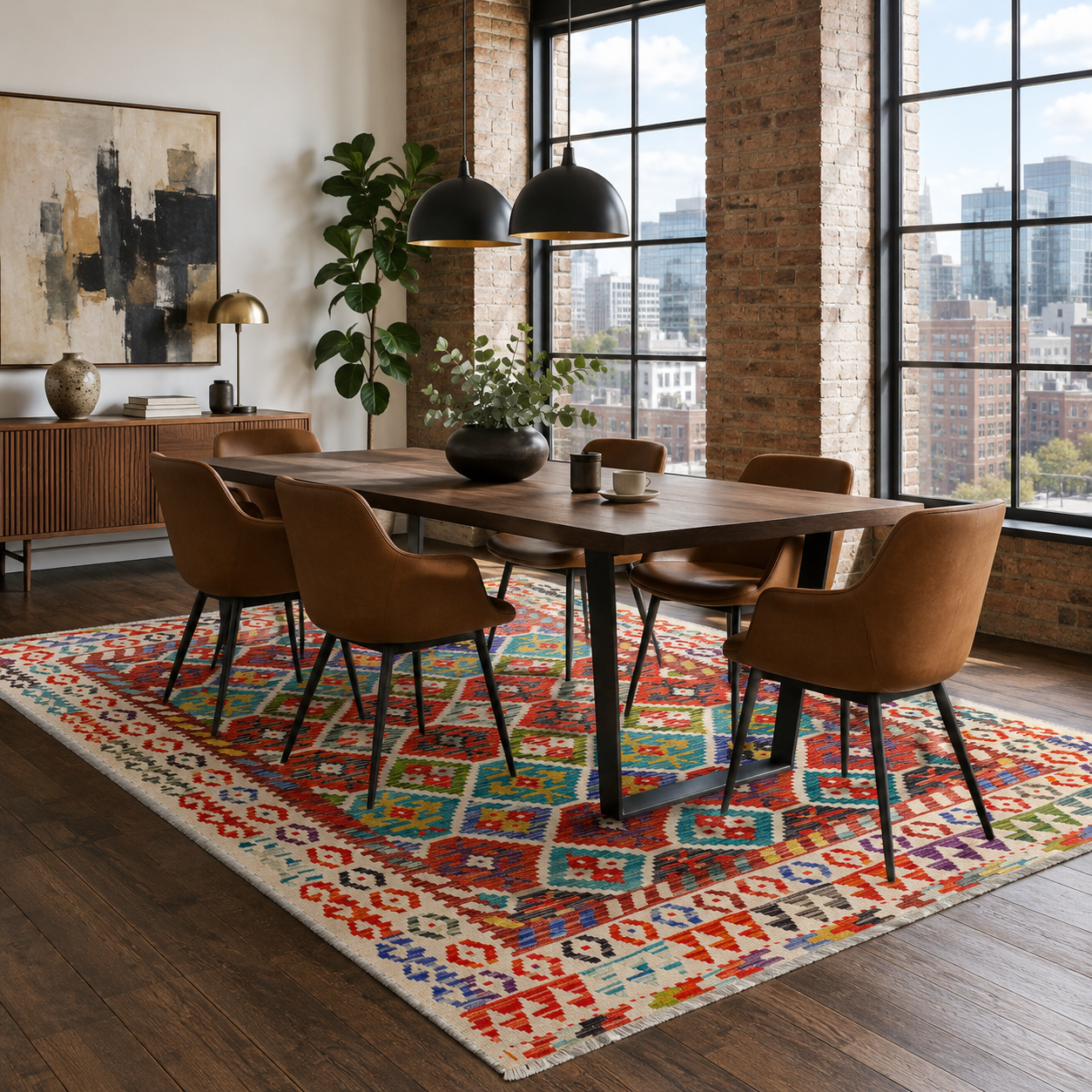 RW7141 washable chenille rug texture and pattern detail