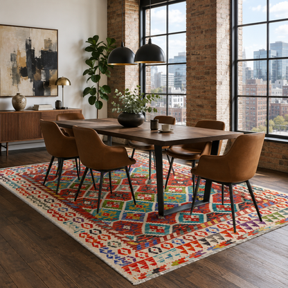 RW7141 washable chenille rug texture and pattern detail