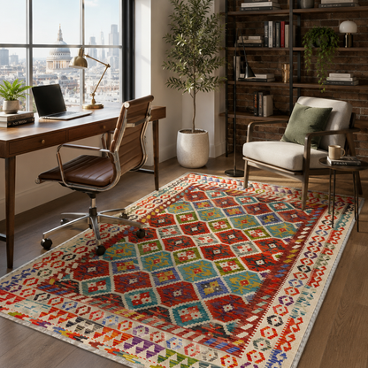 RW7141 washable chenille rug texture and pattern detail