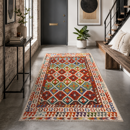 RW7141 washable chenille rug texture and pattern detail