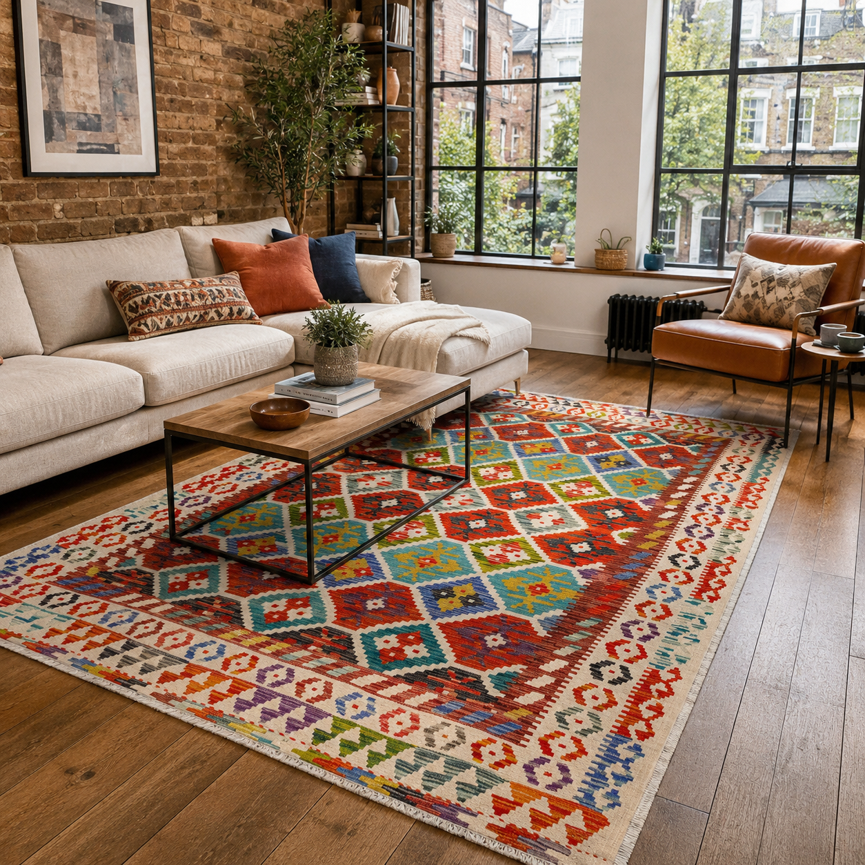 RW7141 washable chenille rug texture and pattern detail