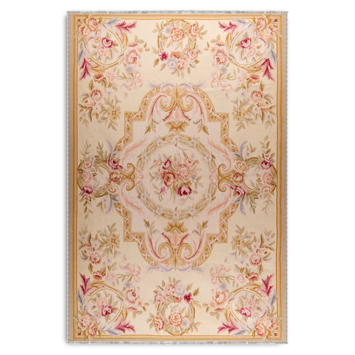 RW7142 washable chenille area rug viewed from above