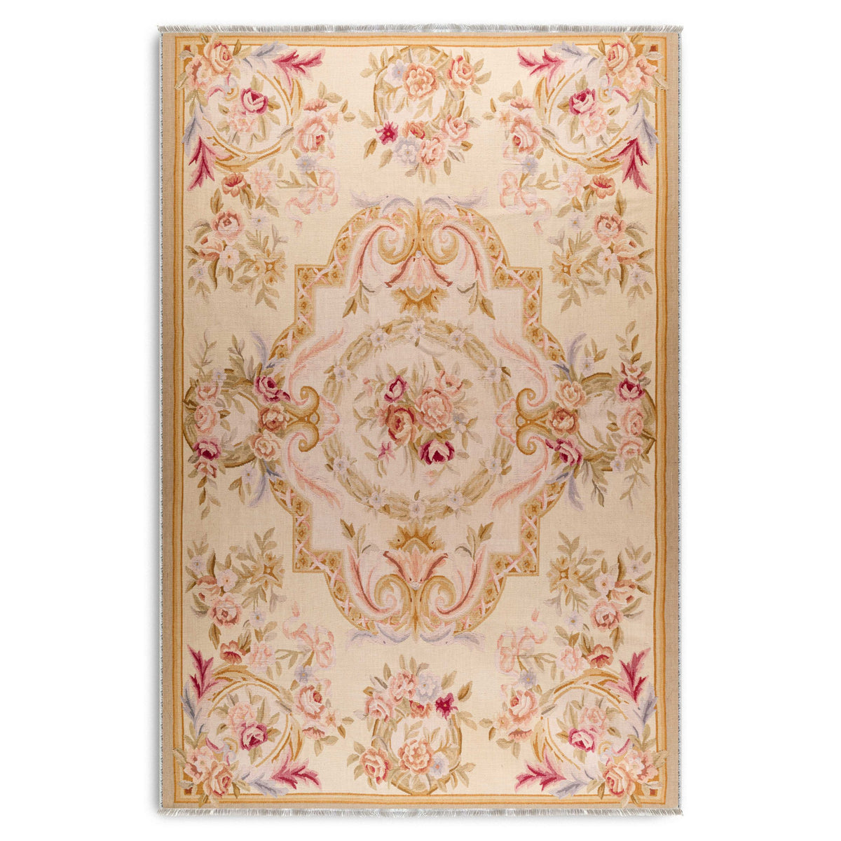 RW7142 washable chenille area rug viewed from above