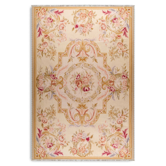 RW7142 washable chenille area rug viewed from above