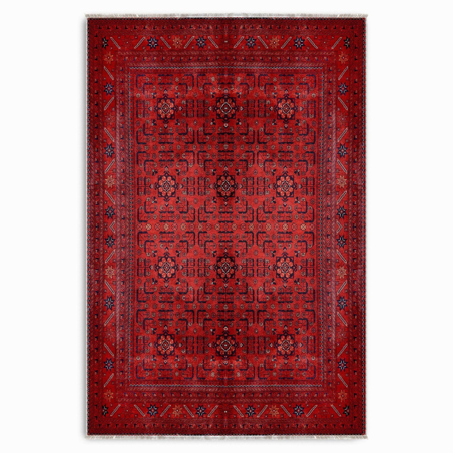 RW7143 washable chenille area rug viewed from above