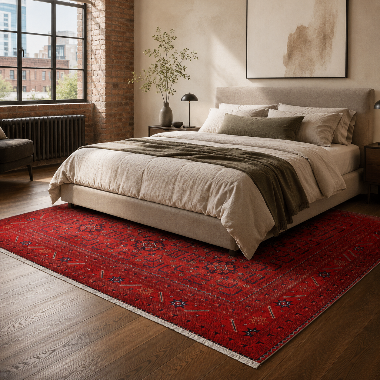 RW7143 washable chenille rug texture and pattern detail