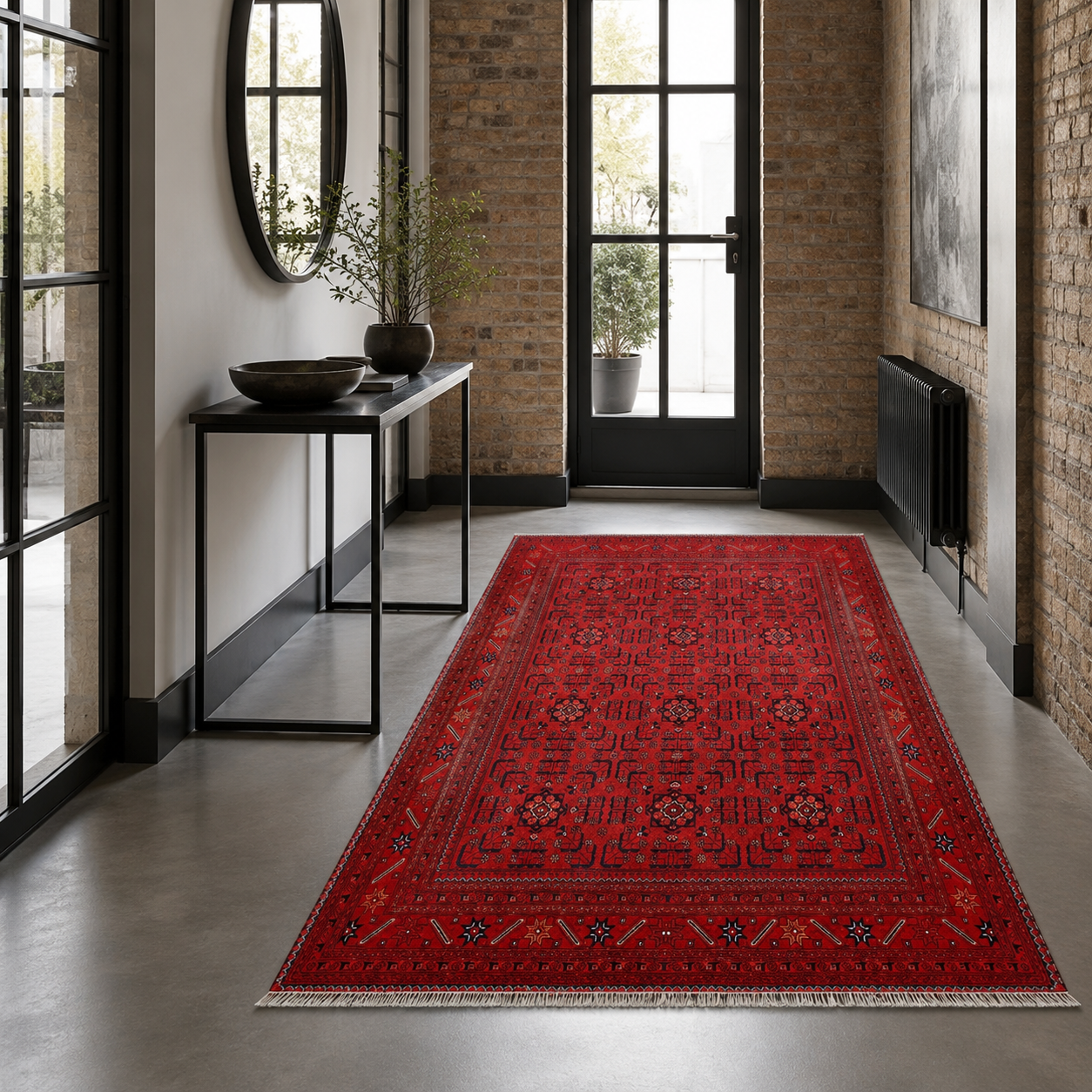 RW7143 washable chenille rug texture and pattern detail