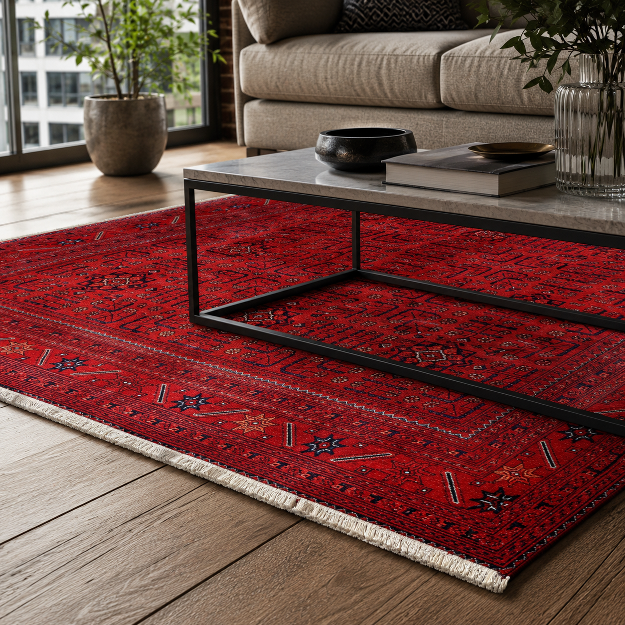 RW7143 washable chenille rug texture and pattern detail