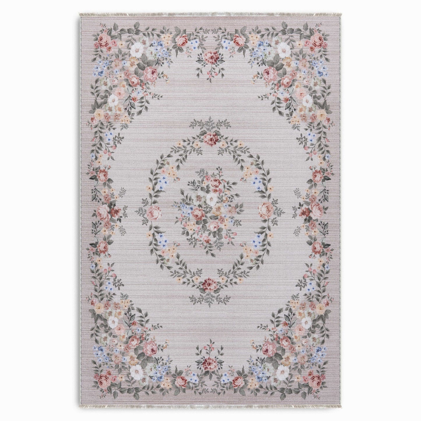 RW7145 washable chenille area rug viewed from above