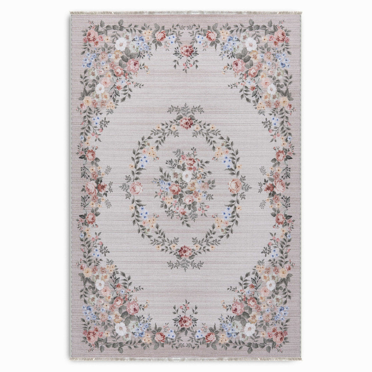 RW7145 washable chenille area rug viewed from above