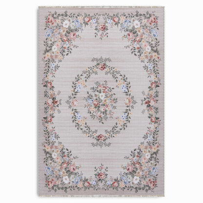 RW7145 washable chenille area rug viewed from above