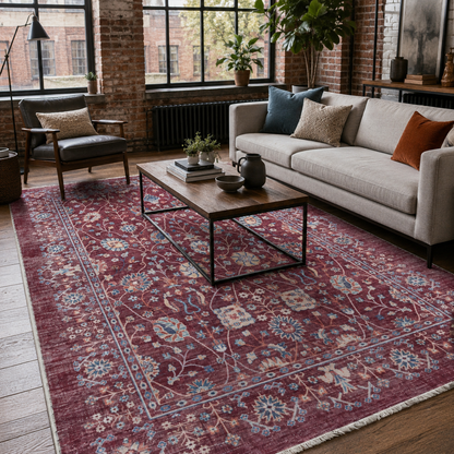 RW7146 washable chenille area rug
