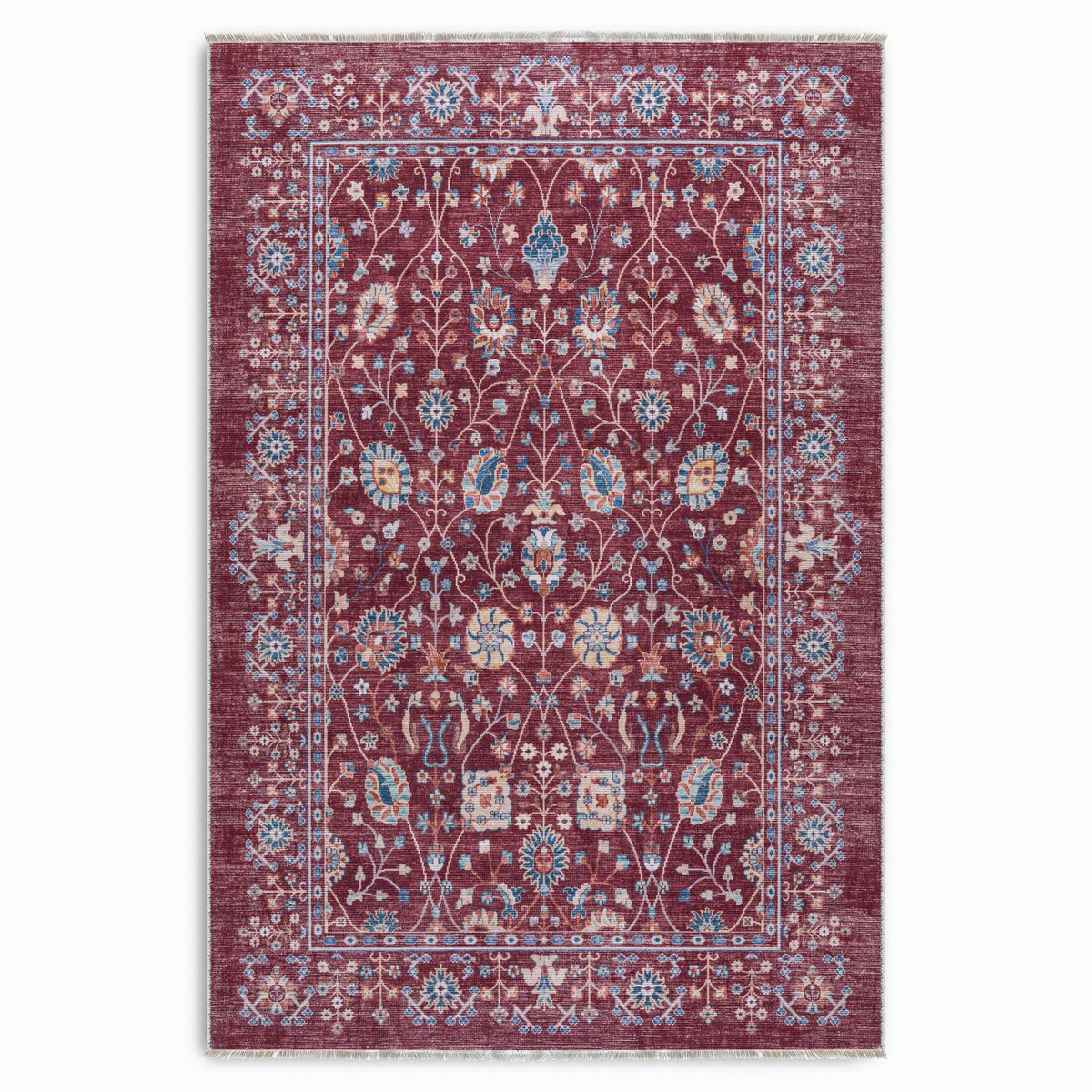 RW7146 washable chenille area rug viewed from above