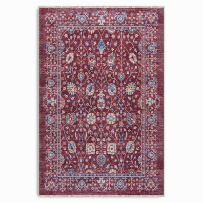 RW7146 washable chenille area rug viewed from above