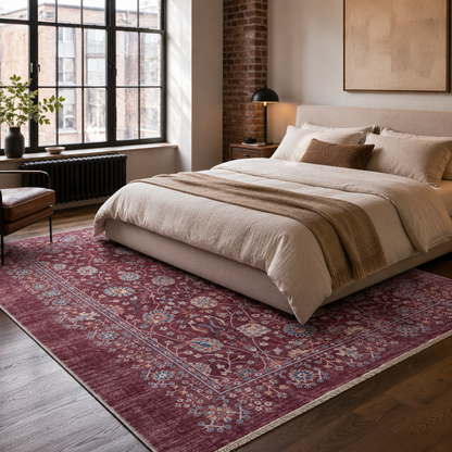 RW7146 washable chenille rug texture and pattern detail