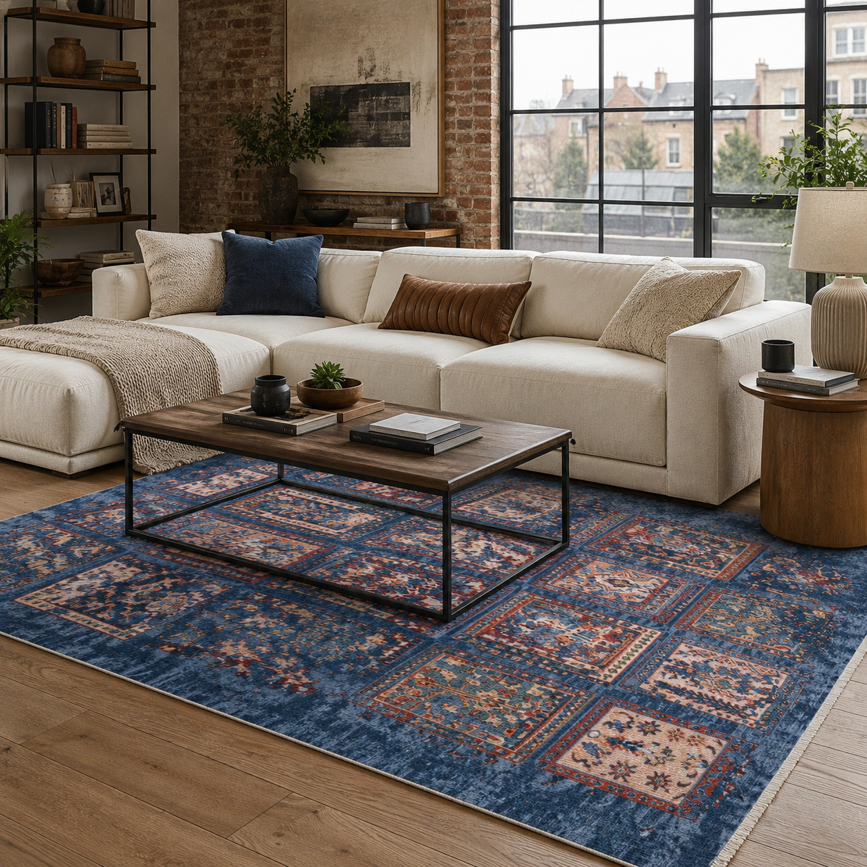 RW7147 washable chenille rug texture and pattern detail
