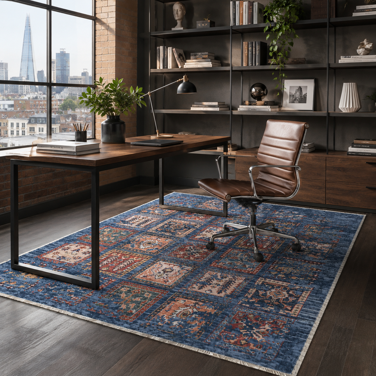 RW7147 washable chenille rug texture and pattern detail