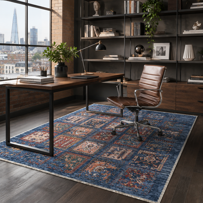 RW7147 washable chenille rug texture and pattern detail