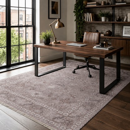 RW7148 washable chenille rug texture and pattern detail