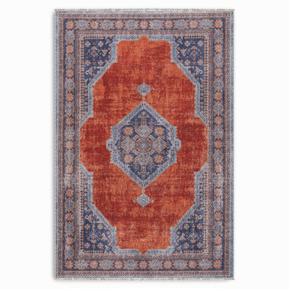 RW7149 washable chenille area rug viewed from above