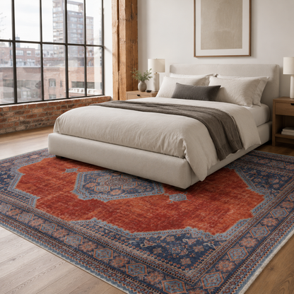 RW7149 washable chenille rug texture and pattern detail