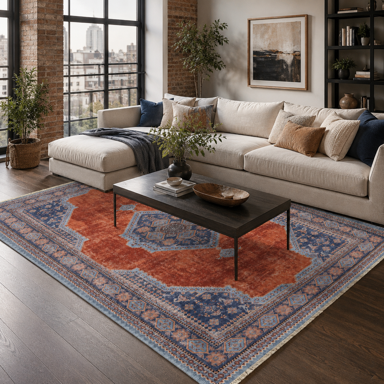 RW7149 washable chenille rug texture and pattern detail