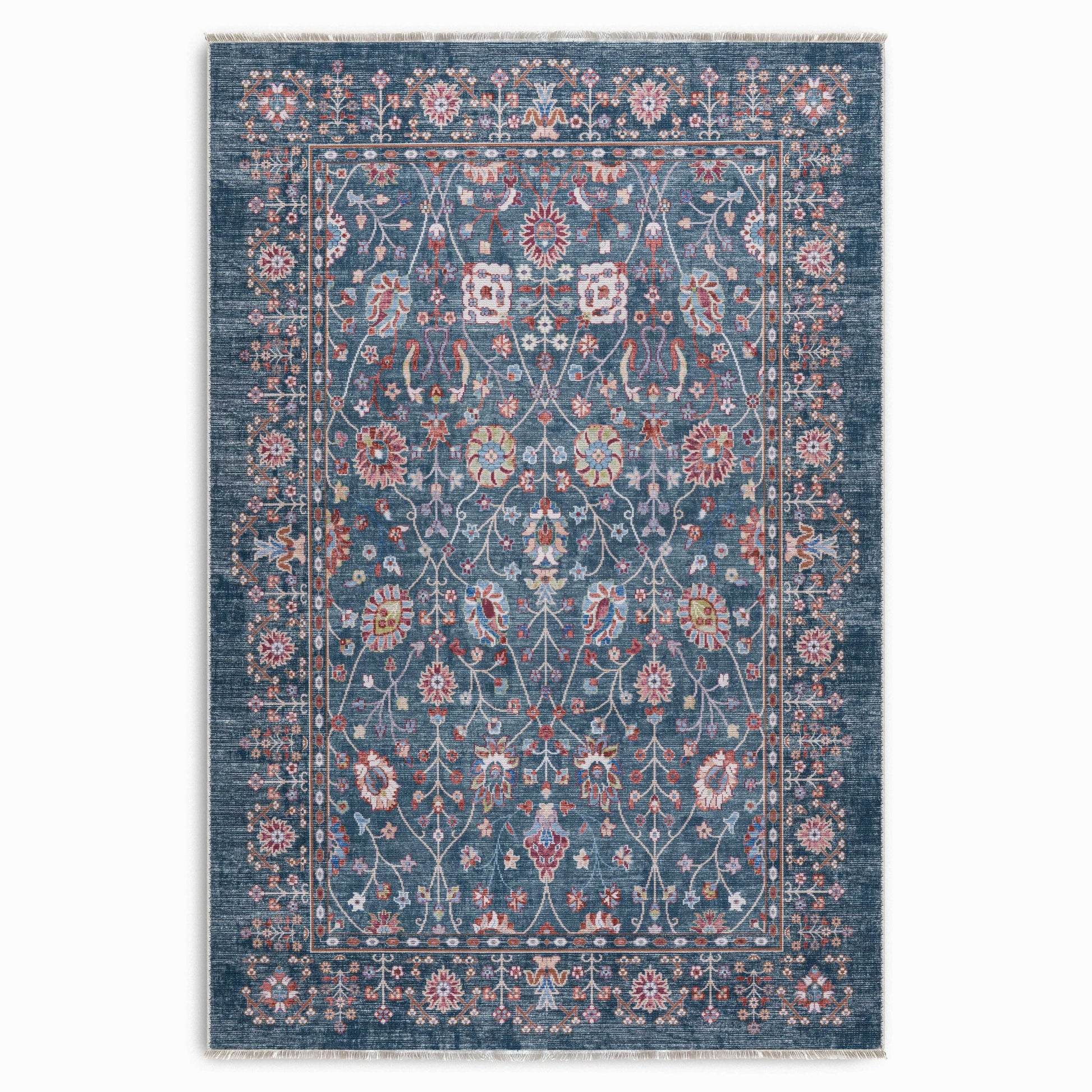 RW7150 washable chenille area rug viewed from above