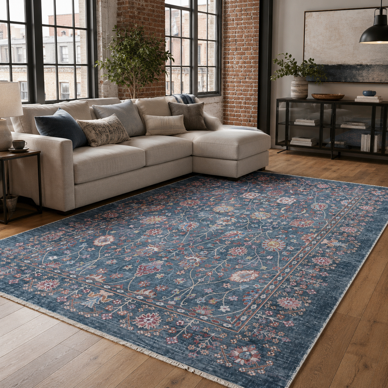 RW7150 washable chenille rug texture and pattern detail