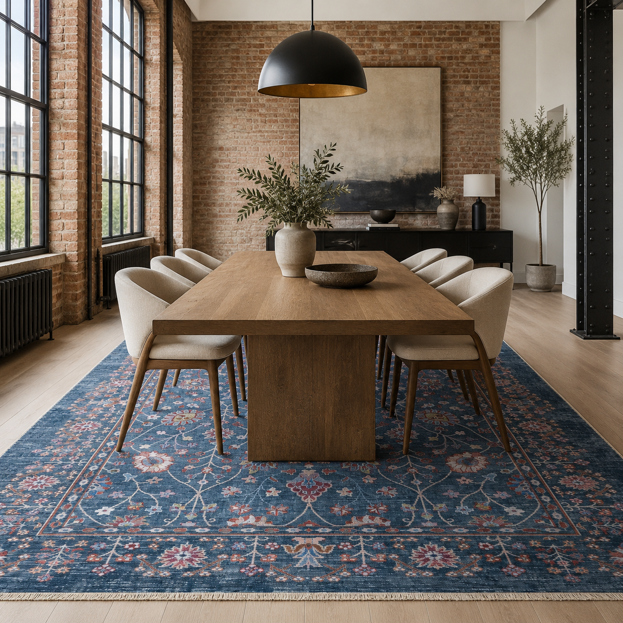 RW7150 washable chenille rug texture and pattern detail