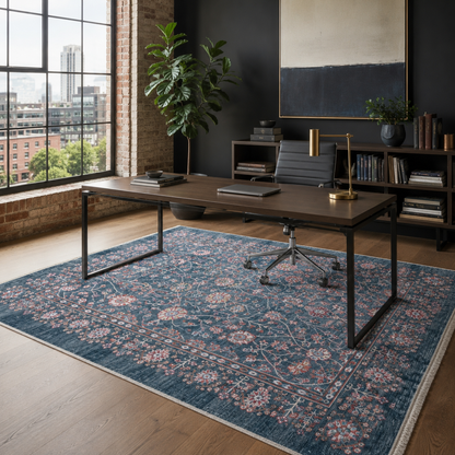RW7150 washable chenille rug texture and pattern detail