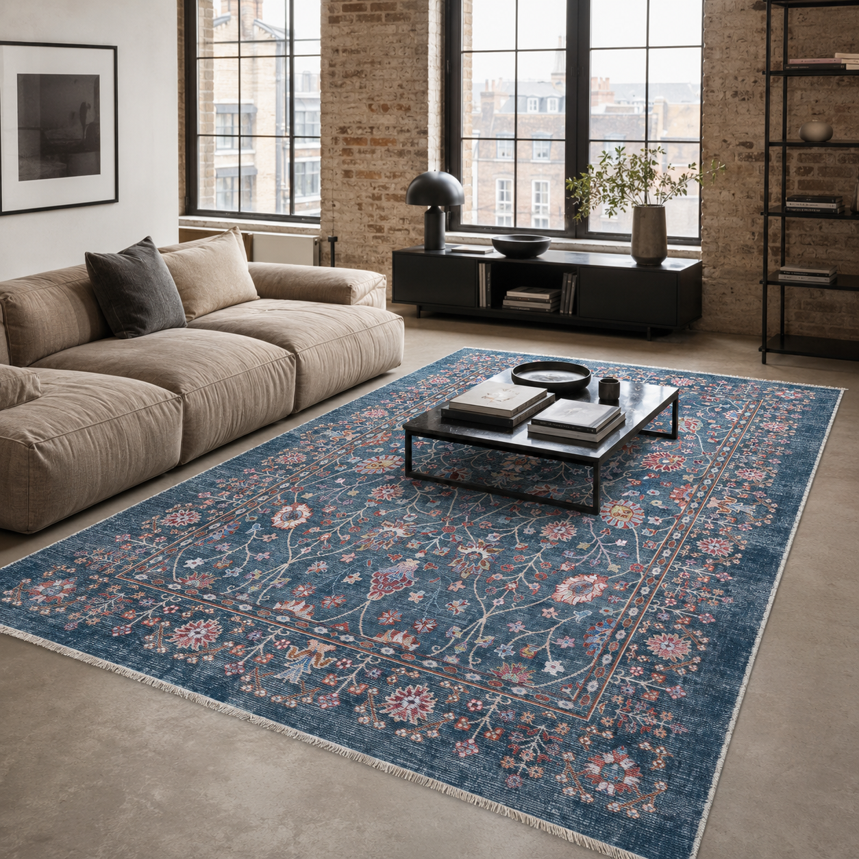 RW7150 washable chenille rug texture and pattern detail