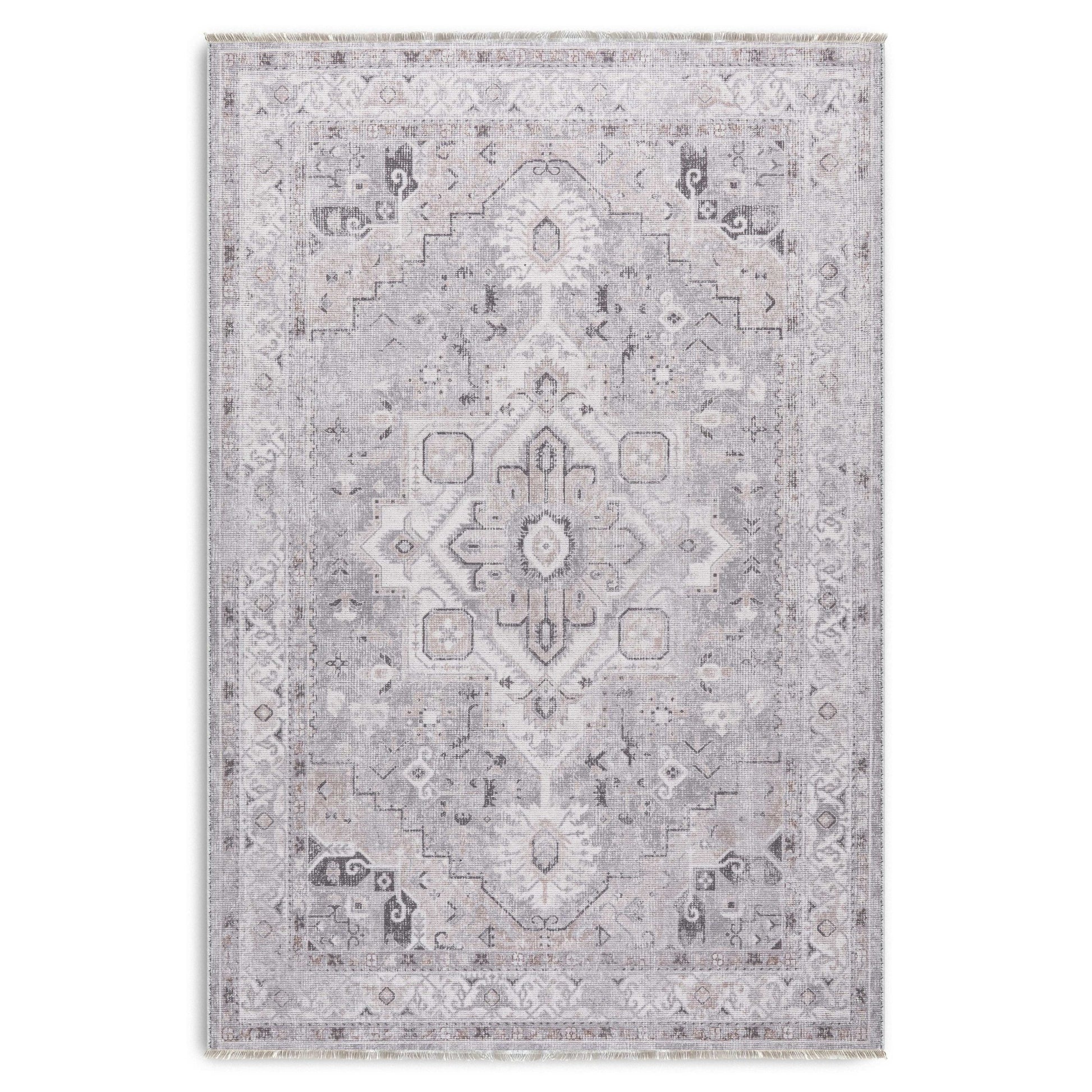 RW7151 washable chenille area rug viewed from above