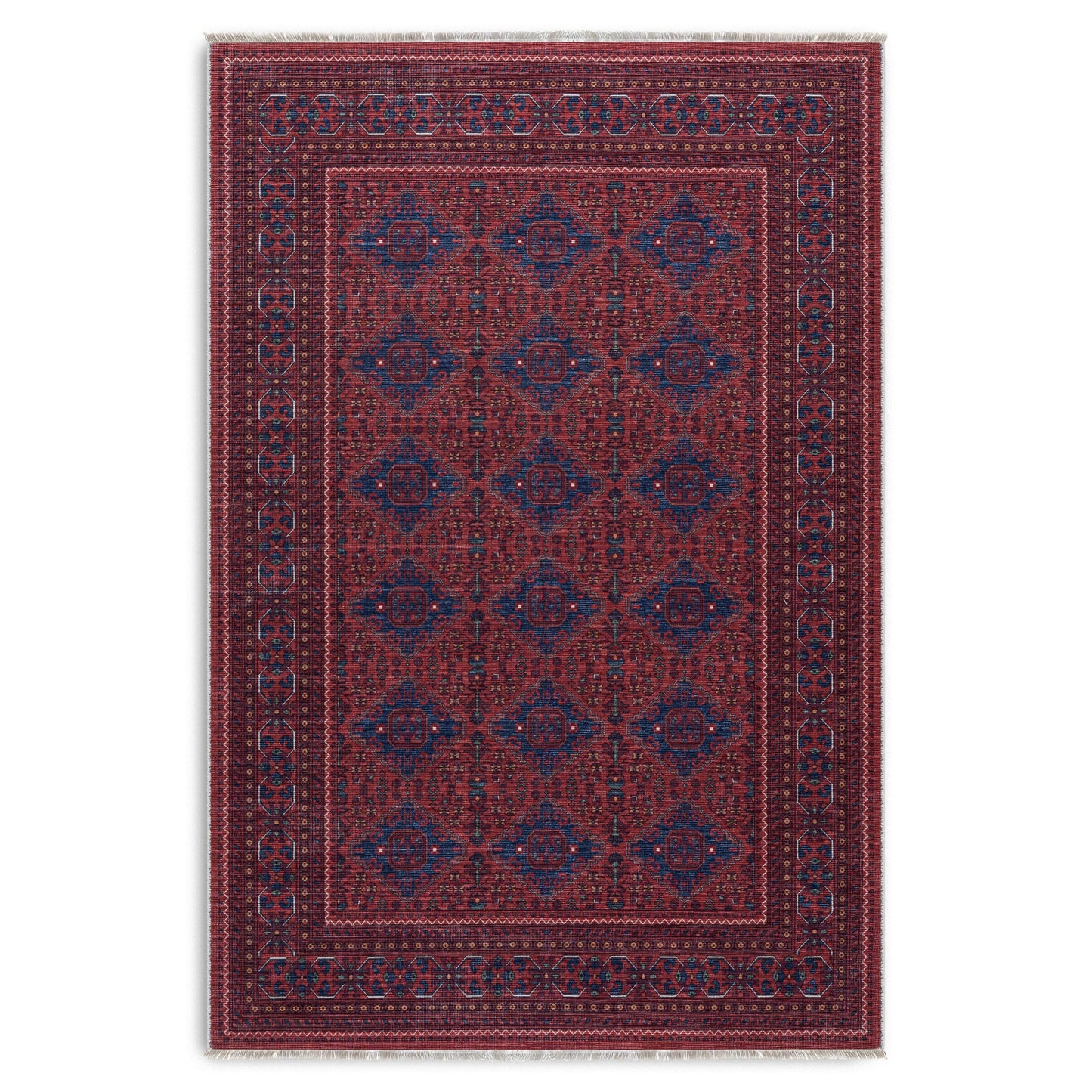 RW7152 washable chenille area rug viewed from above
