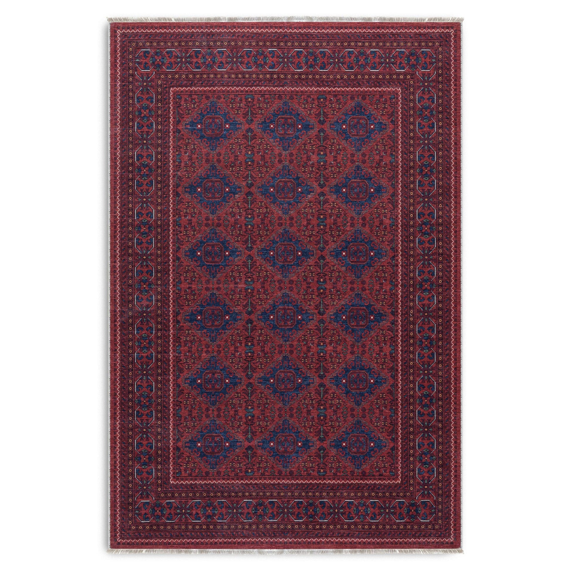 RW7152 washable chenille area rug viewed from above
