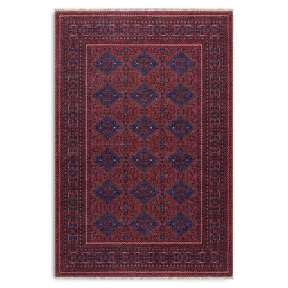 RW7152 washable chenille area rug viewed from above