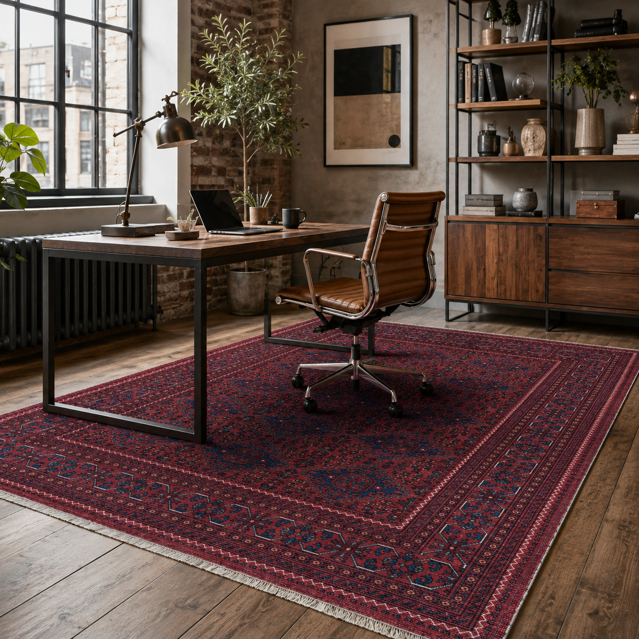 RW7152 washable chenille rug texture and pattern detail