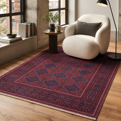 RW7152 washable chenille rug texture and pattern detail