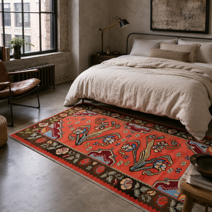 RW7154 washable chenille rug texture and pattern detail