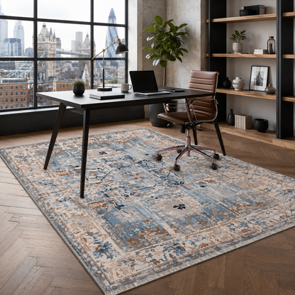 RW7155 washable chenille rug texture and pattern detail