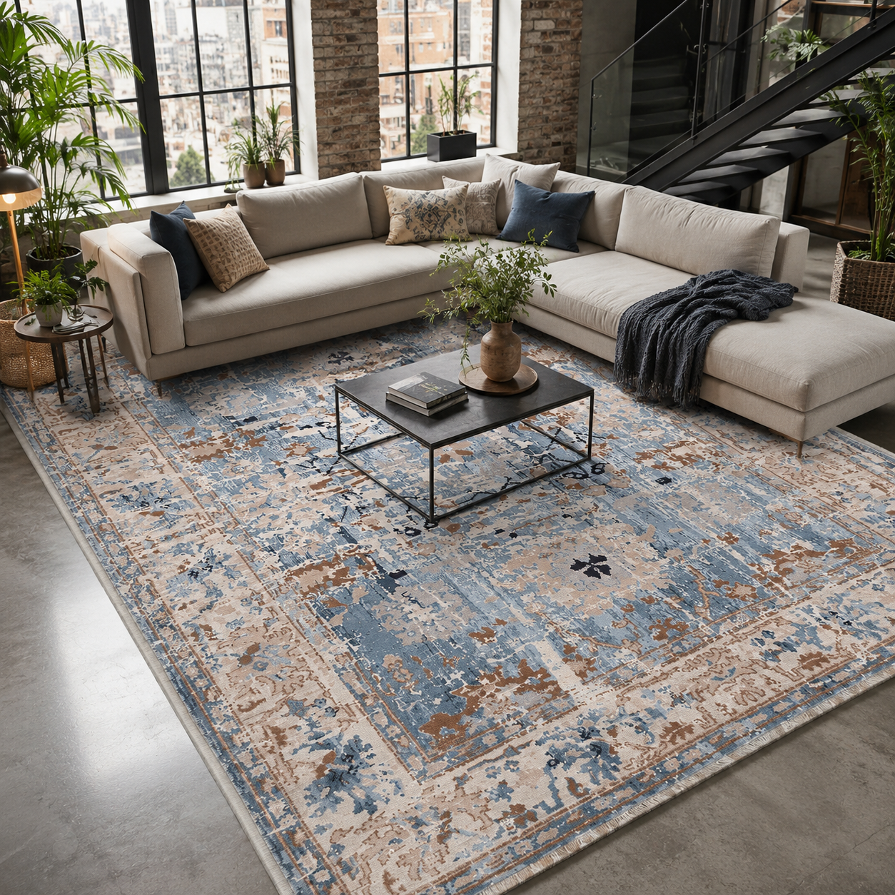 RW7155 washable chenille rug texture and pattern detail